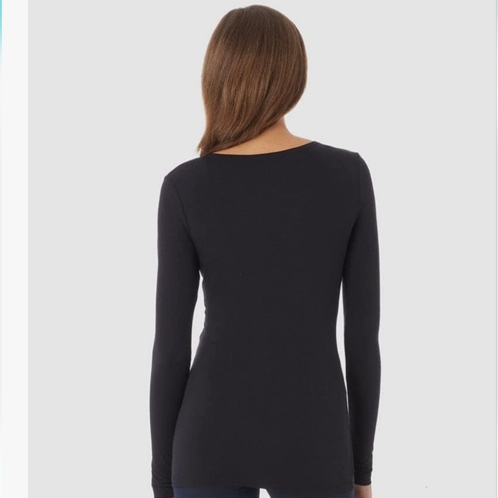 Women's 2-Pack Ultra Lightweight Thermal Long-Sleeve Baselayer Shirt| Scoop Neck - Picture 3 of 7